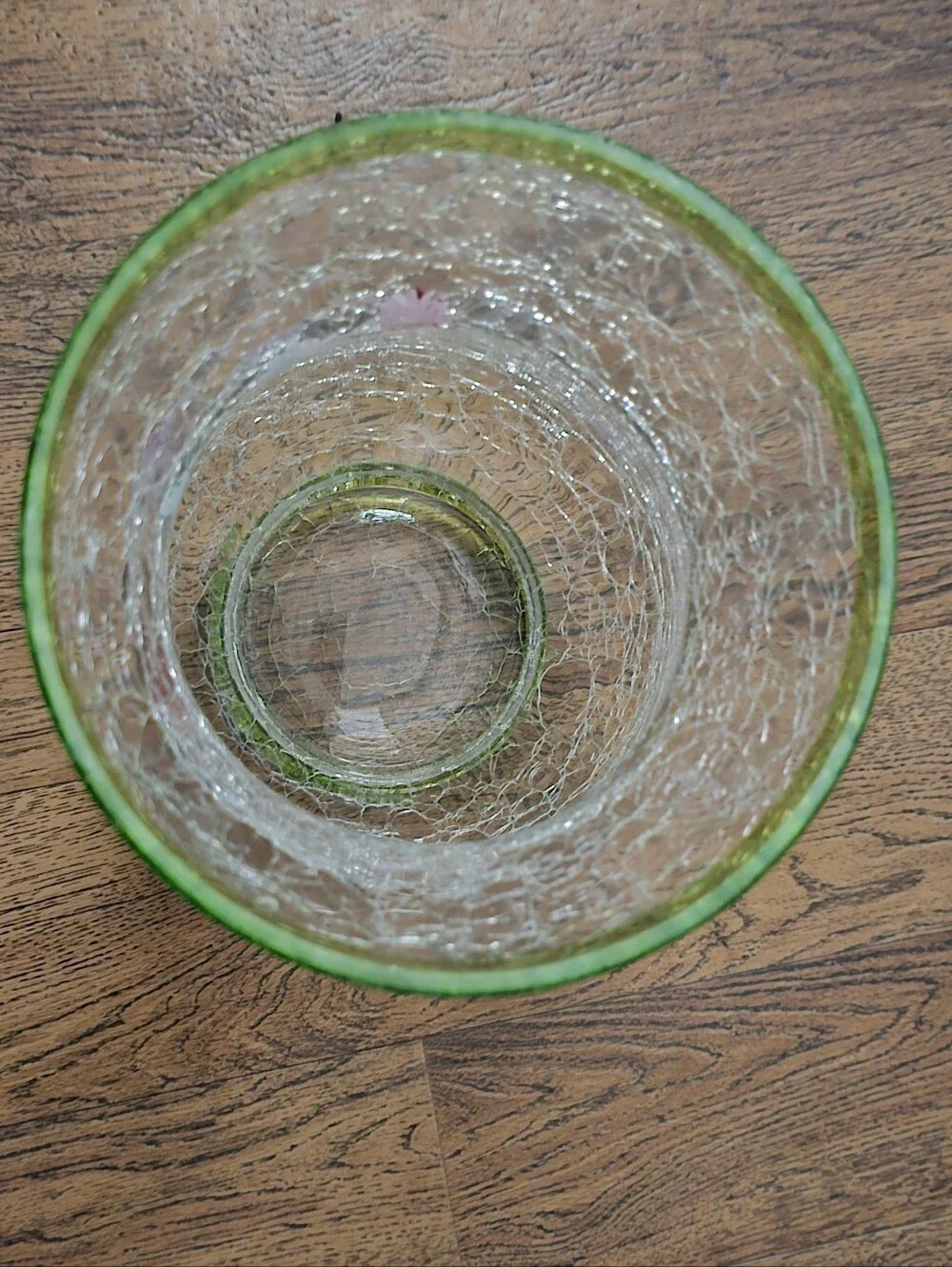 Large Crackled Glass Vase